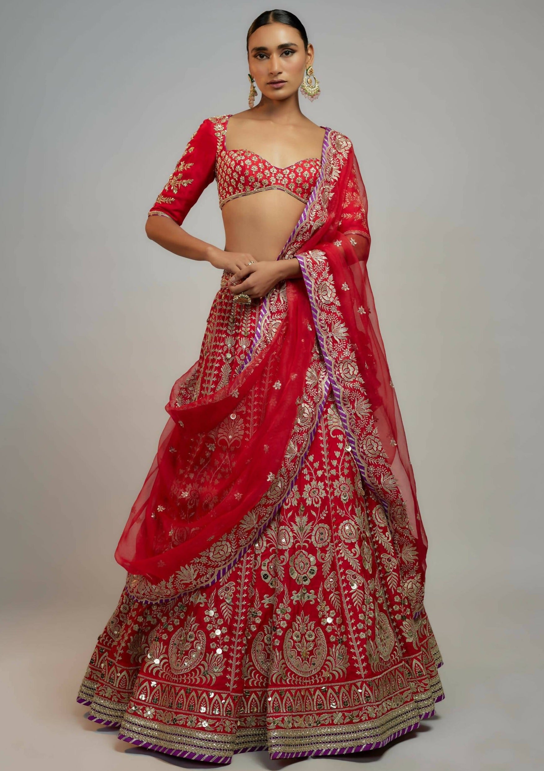 Jasmin Red Lehenga Set