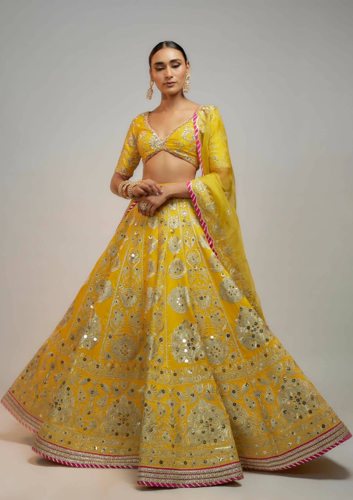 Anha Yellow Lehenga Set