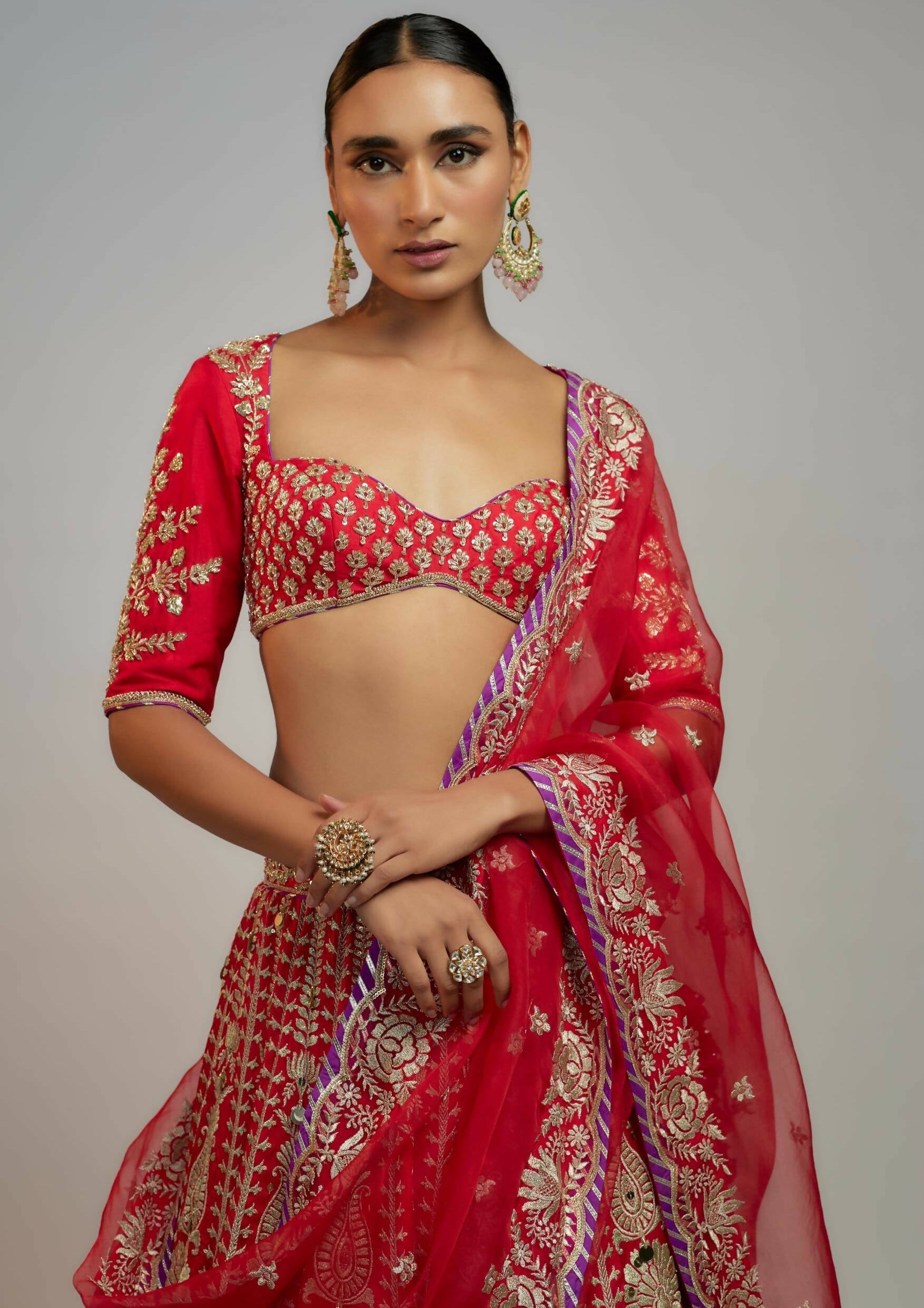 Jasmin Red Lehenga Set