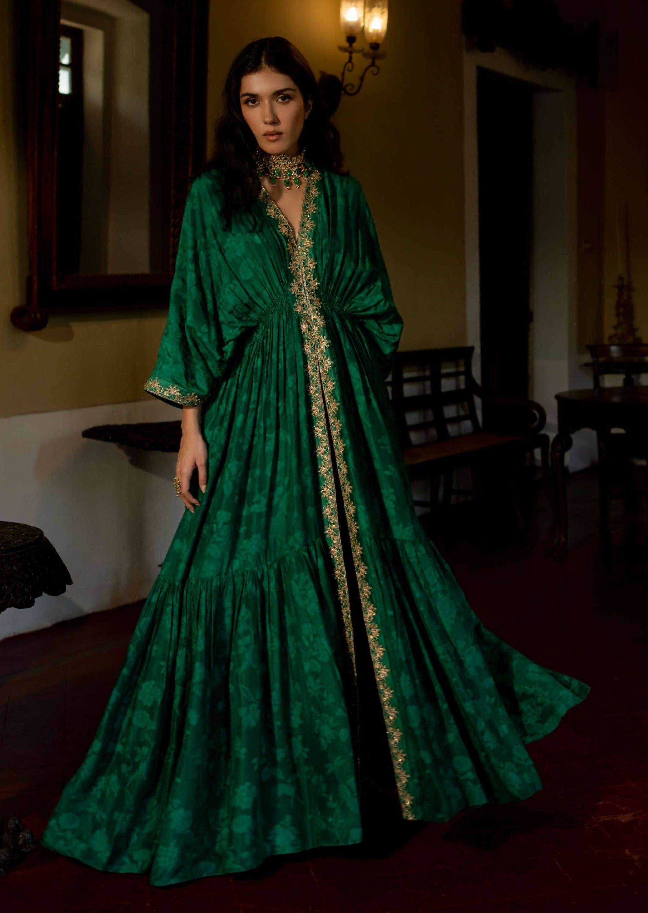 Emerald Green Kaftan Set