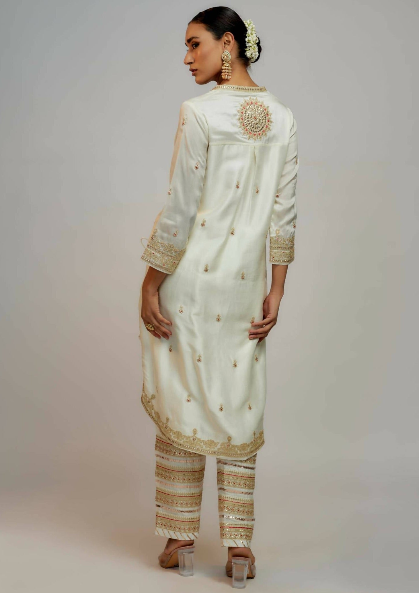 Tahira White Pant Set