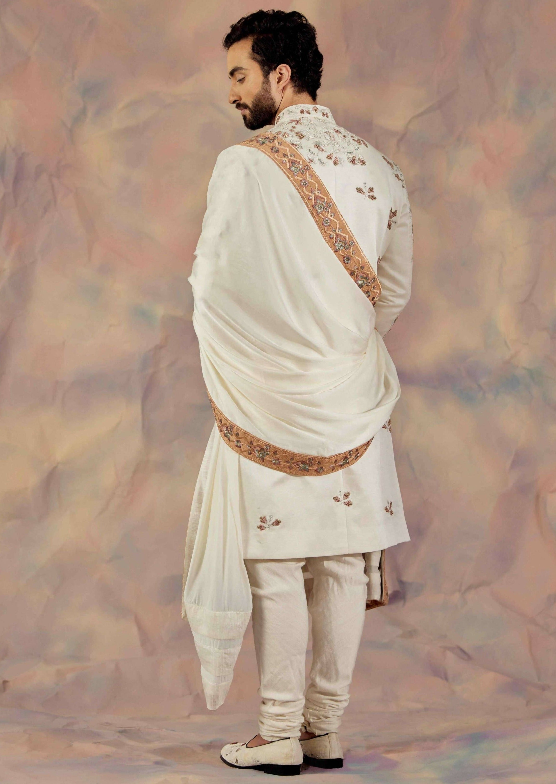 Ivory in Malaga Sherwani Set