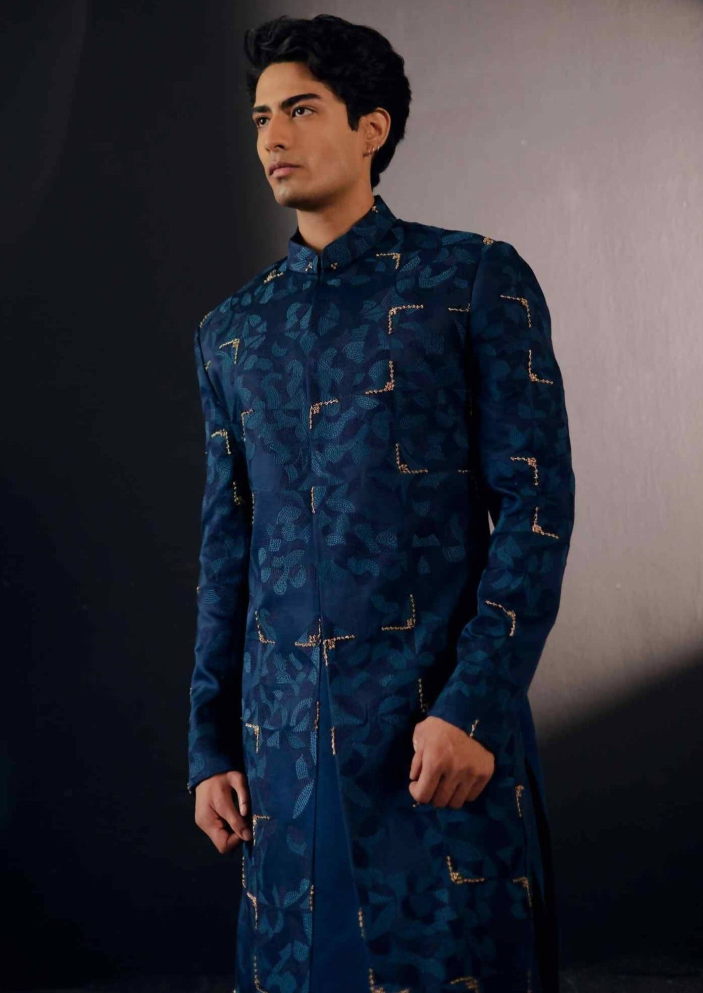 Blue Sapphire Sherwani