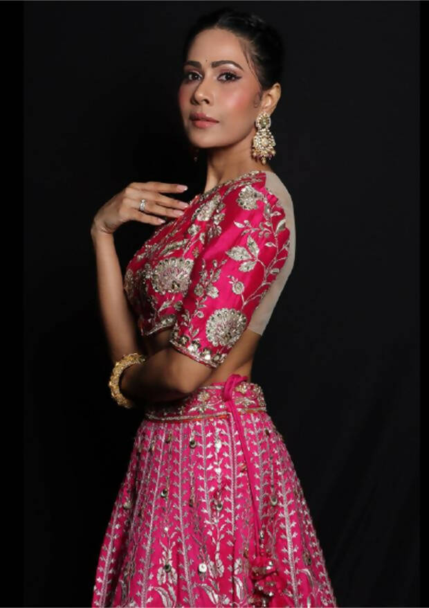 Swati Rani Pink Lehenga Set