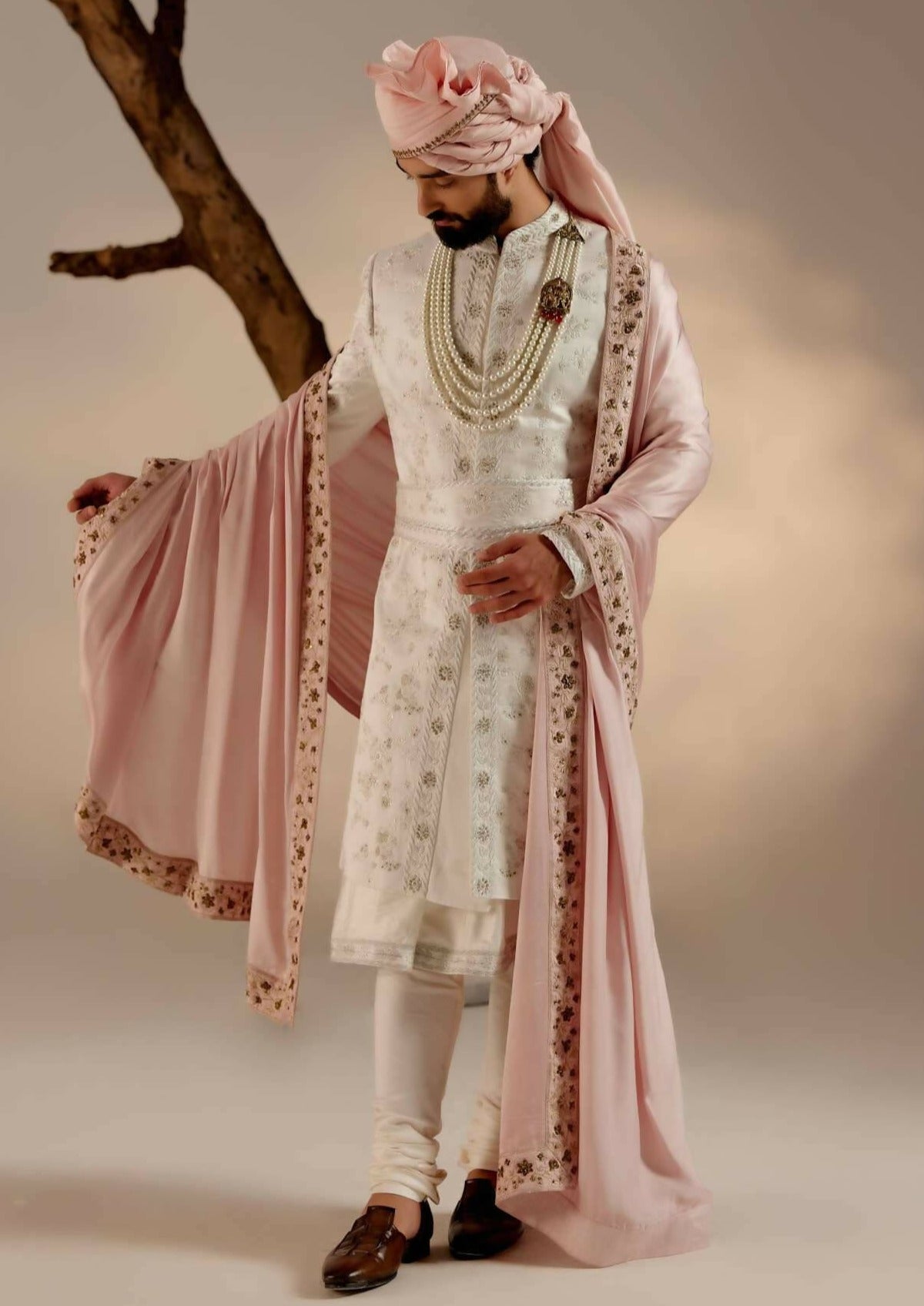 Gardenia Pink Sherwani Set